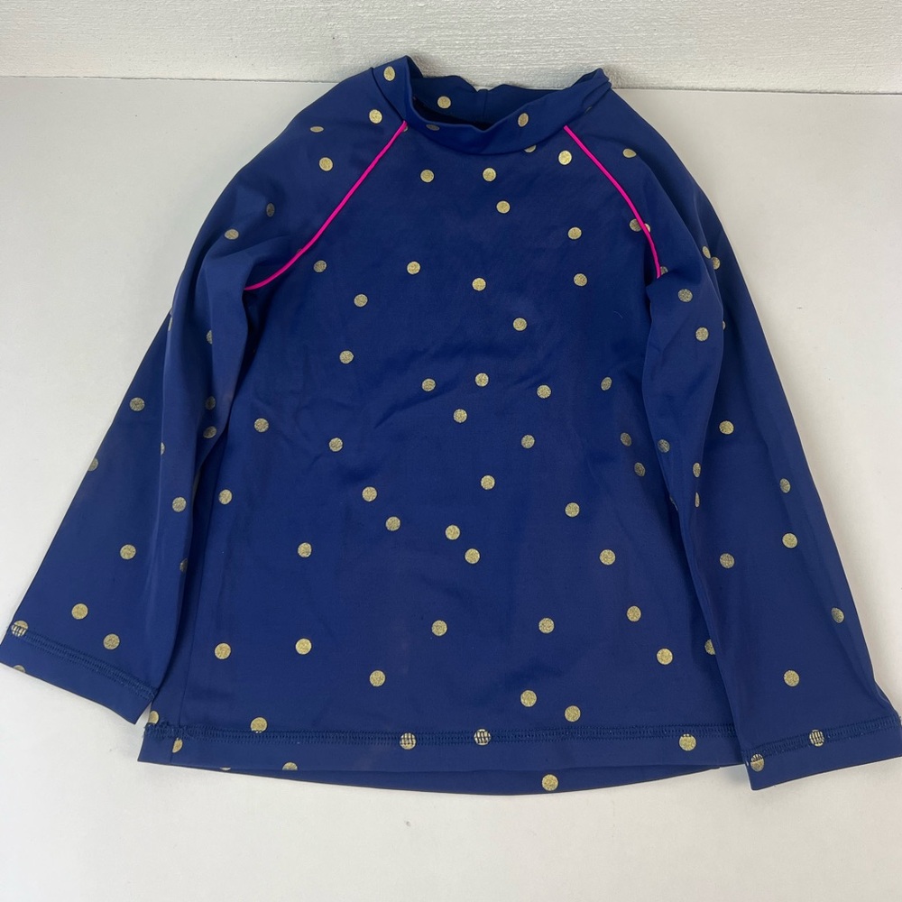 Boden Navy Polka Dot Swim Shirt, 5-6Y